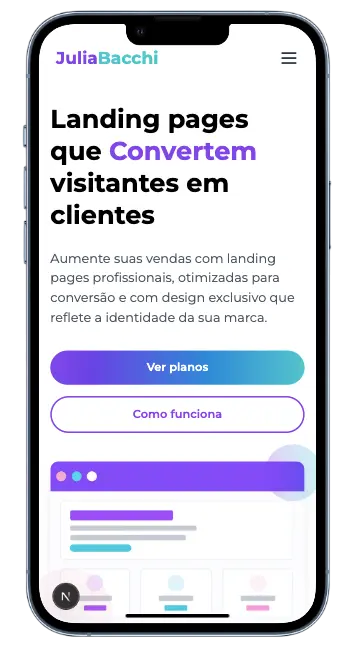 Visualização Landing page Oficial